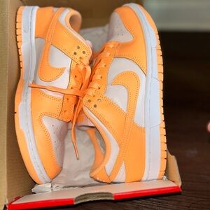 Nike Kids Bright Orange and White Sneakers
